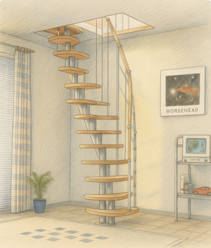 Moderne Raumspartreppe