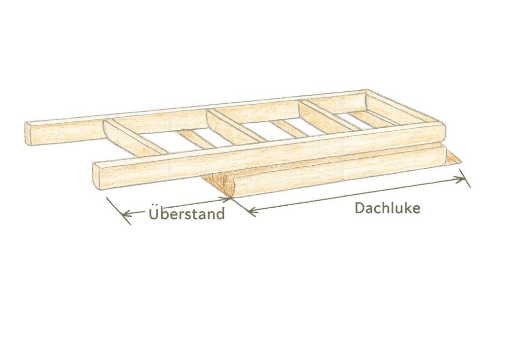 Eingeschobene Dachbodentreppe